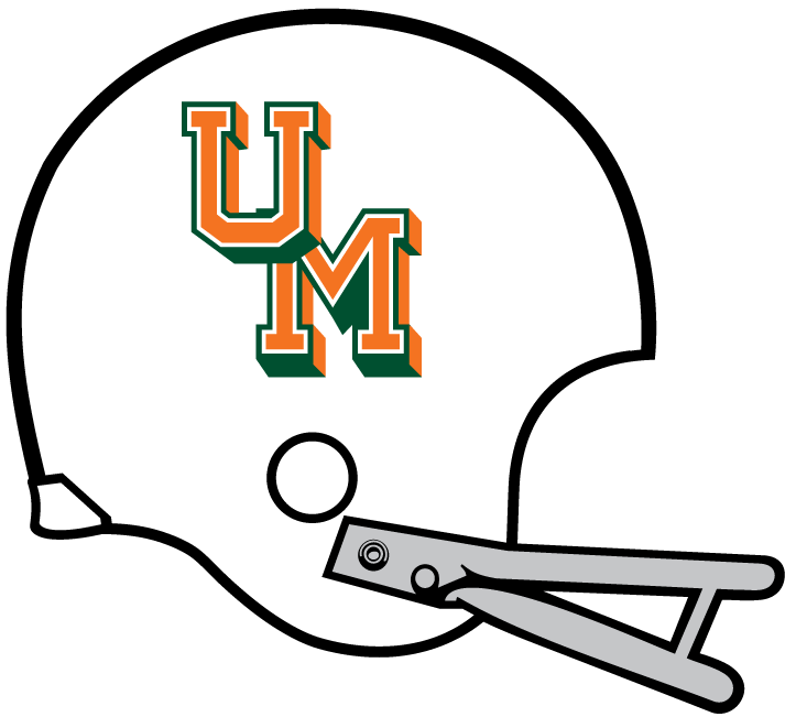 Miami Hurricanes 1970 Helmet Logo diy DTF decal sticker